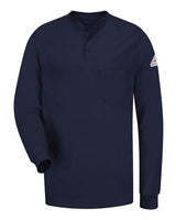 Bulwark Men's Long Sleeve Flame-Resistant Henley Shirt