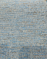 Sunbrella Adena Azure Blue Acrylic Fabric - Light Blue, Taupe Gray Hints, Tweed, 54" Width (1 Yard)