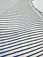 Sunbrella Pinstripe Solution Dyed Acrylic Fabric - Navy Blue/White Pinstripe, 54" Width (1 Yard)