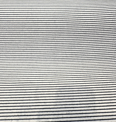 Sunbrella Pinstripe Solution Dyed Acrylic Fabric - Navy Blue/White Pinstripe, 54" Width (1 Yard)
