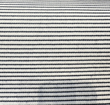 Sunbrella Pinstripe Solution Dyed Acrylic Fabric - Navy Blue/White Pinstripe, 54" Width (1 Yard)