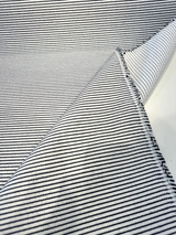 Sunbrella Pinstripe Solution Dyed Acrylic Fabric - Navy Blue/White Pinstripe, 54" Width (1 Yard)