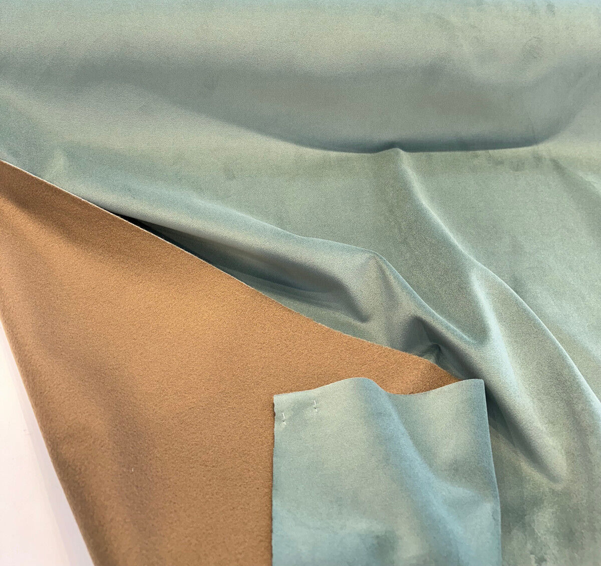 Posh Velvet Polyester Fabric - Ivy Green, Backed, Soft Upholstery, 56" Width (1 Yard)