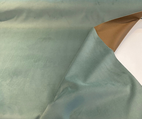 Posh Velvet Polyester Fabric - Ivy Green, Backed, Soft Upholstery, 56" Width (1 Yard)