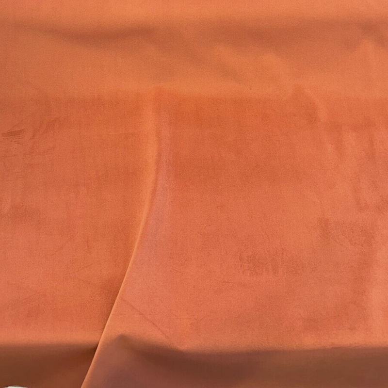 Posh Velvet Polyester Fabric - Picante Fiery Orange, Fleece Backed, 56" Width (1 Yard)