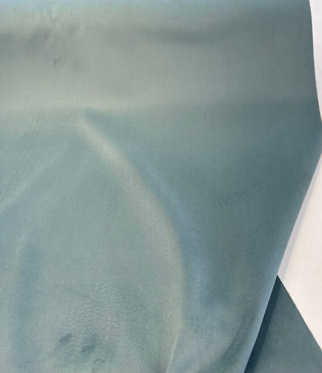 Posh Velvet Polyester Fabric - Mallard Green Blue, Fleece Backed, 56" Width (1 Yard)