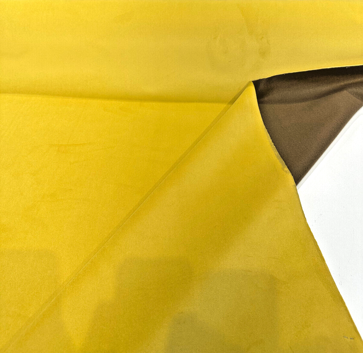 Posh Velvet 100 Percent Polyester Fabric - Dijon Yellow, Backed, 56" Width (1 Yard)