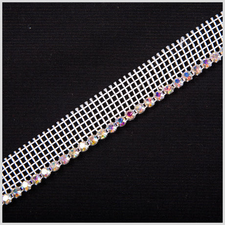 5/8" Crystal/AB/Silver Metal & Czech Rhinestone