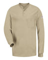 Long Sleeve Tagless Henley Shirt - Tall Sizes