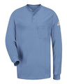 Bulwark Men's Tall Long Sleeve Tagless Henley Shirt