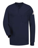 Bulwark Men's Tall Long Sleeve Tagless Henley Shirt