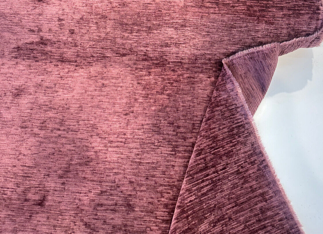 Jazz Plush Chenille Fabric - Brandy Wine Purple Textured Upholstery, 55" Width (By The Yard)