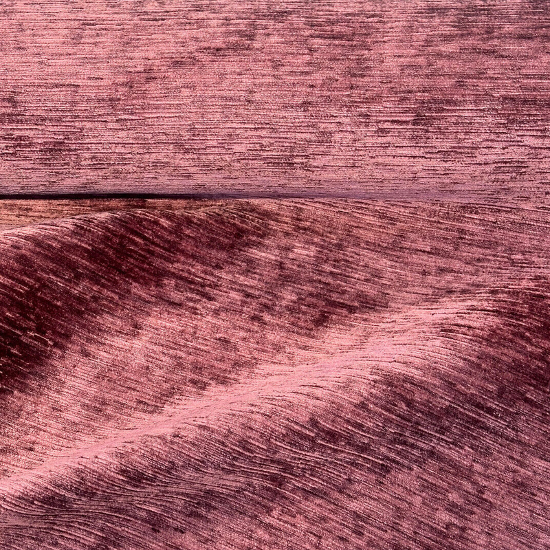 Jazz Plush Chenille Fabric - Brandy Wine Purple Textured Upholstery, 55" Width (By The Yard)