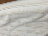 P Kaufmann Salt White Gold Byline Elegant Sheer Polyester Fabric - White Gold Sheer Pattern, 120" Width (1 Yard)