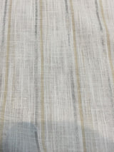 P Kaufmann Salt White Gold Byline Elegant Sheer Polyester Fabric - White Gold Sheer Pattern, 120" Width (1 Yard)