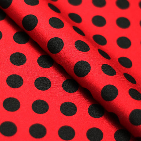 E-Z Dots Nylon Spandex Fabric - Large Polka Dots Print, 58/60" Width (1 Yard)