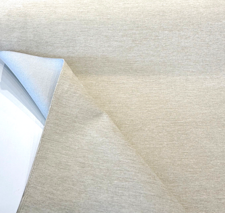 Ronen Chenille Polyester Fabric - Birch Beige, Soft Upholstery, 55" Width (1 Yard)
