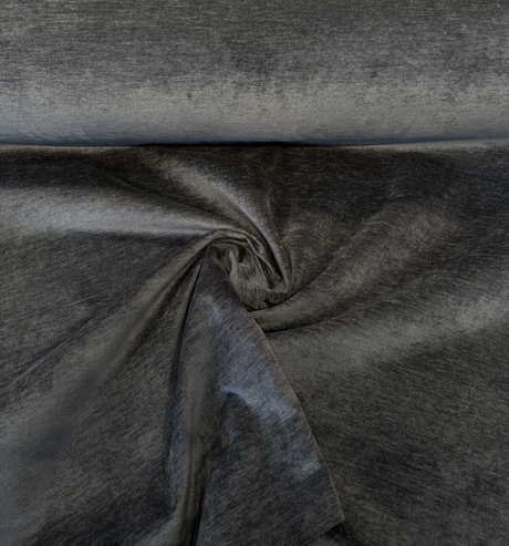 Ronen Chenille Fabric - Caviar Black, 55" Width (By The Yard)