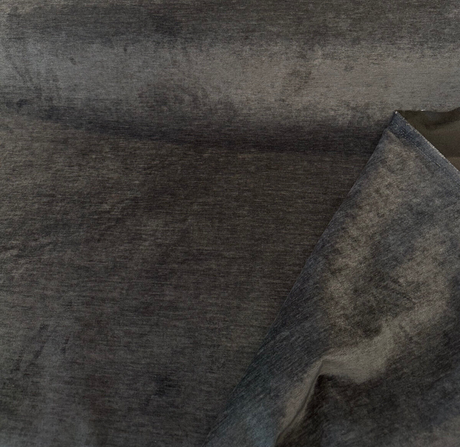 Ronen Chenille Fabric - Caviar Black, 55" Width (By The Yard)