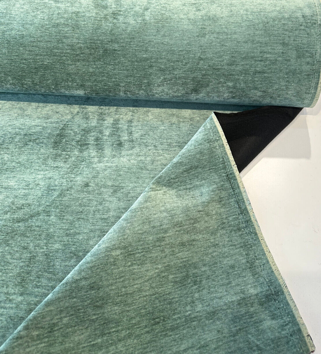 Ronen Ivy Green Chenille Fabric - Ivy Green, Soft Upholstery, 55" Width (1 Yard)