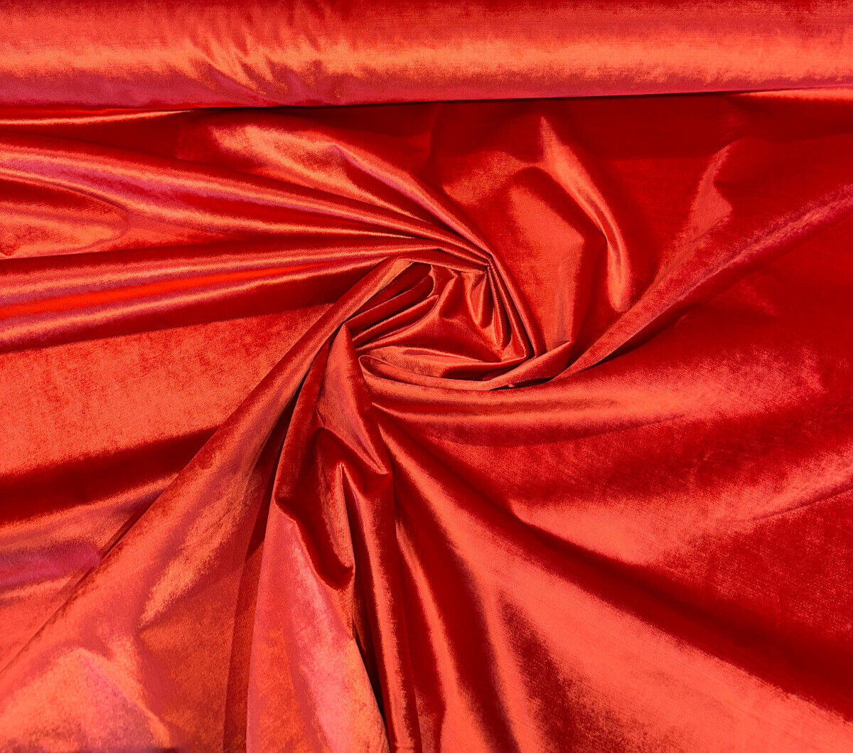 Glam Atomic Red Velvet Fabric - Atomic Red, Heavy Upholstery, 55" Width (1 Yard)