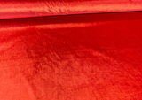 Glam Atomic Red Velvet Fabric - Atomic Red, Heavy Upholstery, 55" Width (1 Yard)