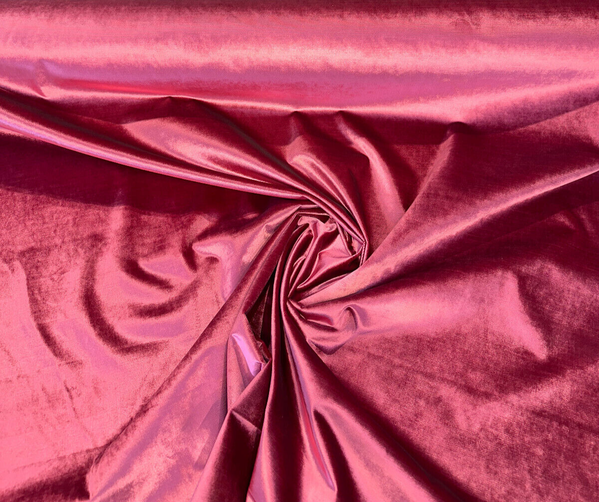 Glam Pink Honeysuckle Velvet Fabric - Pink, Heavy Upholstery, 55" Width (1 Yard)