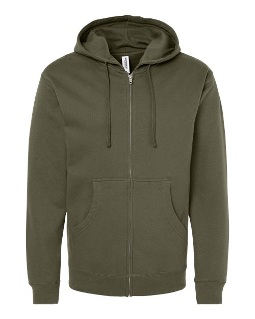 Midweight Full-Zip Hooded Sweatshirt