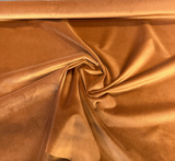 Moxie Sepia Orange Copper Velvet Fabric - Sepia Orange Copper, Heavy Upholstery, 55" Width (1 Yard)