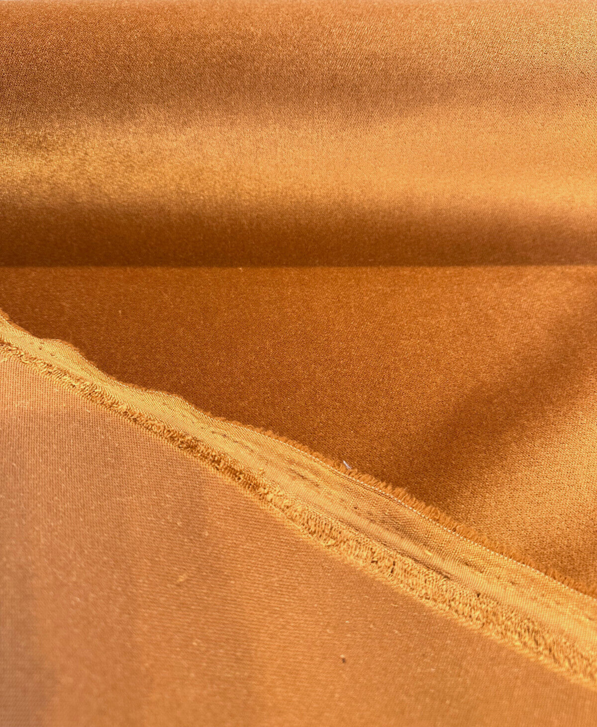 Moxie Sepia Orange Copper Velvet Fabric - Sepia Orange Copper, Heavy Upholstery, 55" Width (1 Yard)