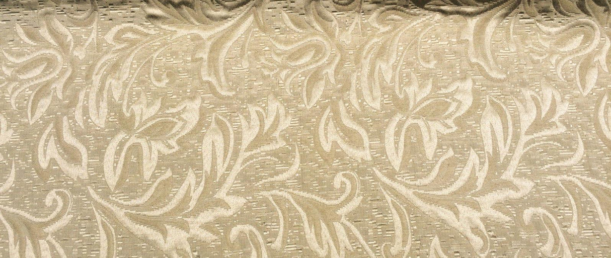 Antique Gold Matelasse Jacquard Fabric - Antique Gold Embossed Pattern, 57" Width (1 Yard)