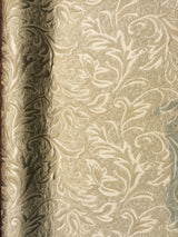 Antique Gold Matelasse Jacquard Fabric - Antique Gold Embossed Pattern, 57" Width (1 Yard)