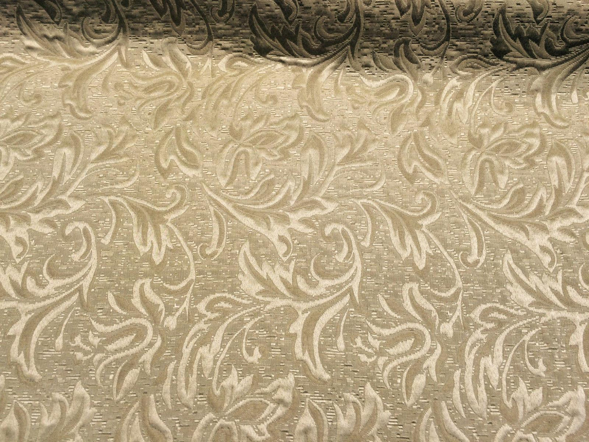 Antique Gold Matelasse Jacquard Fabric - Antique Gold Embossed Pattern, 57" Width (1 Yard)
