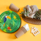 8 Count Toucan Jungle Paper Plates 9 Inch Tropical Luau Party Supplies