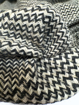 Cotton Wool Tweed Checked Gray Black