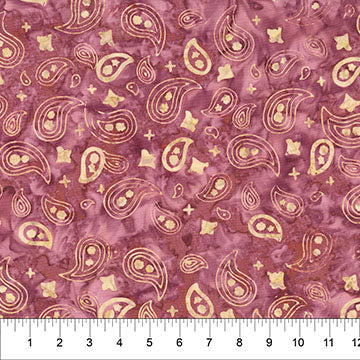 Cotton Bandana Print Fabric Raspberry 43/44"