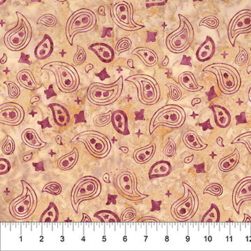 Cotton Fabric Saddle Up Bandana Peach 43/44"