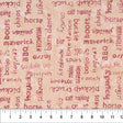 Cotton Print Saddle Up Words Blush Fabric 43/44"