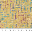 Cotton Fabric Saddle Up Words Cheese Sauce 43/44"