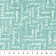 Cotton Fabric Saddle Up Words Caribbean 43/44"