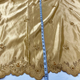 Beaded Bridal Lace Fabric on Polyester Satin 54"