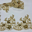 Beaded Corded Floral Lace Trim