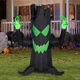 83" Blow-Up Inflatable Light-Up Black Tree with Built-In LED Lights Outdoor Yard Decoration