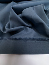 Cotton Elastane Suit Fabric Blue