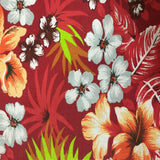 Hawaiian Print Poly Cotton Fabric - Hawaiian Print, 59" Width (1 Yard)