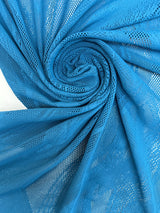 Polyamide Elastane Knitted Fabric Blue Abstract