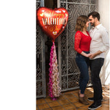 Valentine's Day Foil Balloon 84 Inch Gold Lined