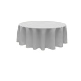 84 Inch Round Polyester Poplin Fabric - Seamless Tablecloth, Solid Color, 84" Diameter (1 Piece)