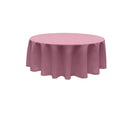 84 Inch Round Polyester Poplin Fabric - Seamless Tablecloth, Solid Color, 84" Diameter (1 Piece)
