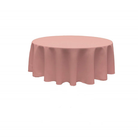 84 Inch Round Polyester Poplin Fabric - Seamless Tablecloth, Solid Color, 84" Diameter (1 Piece)